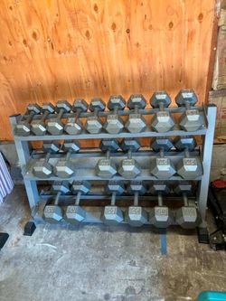 Dumbbells and Rack