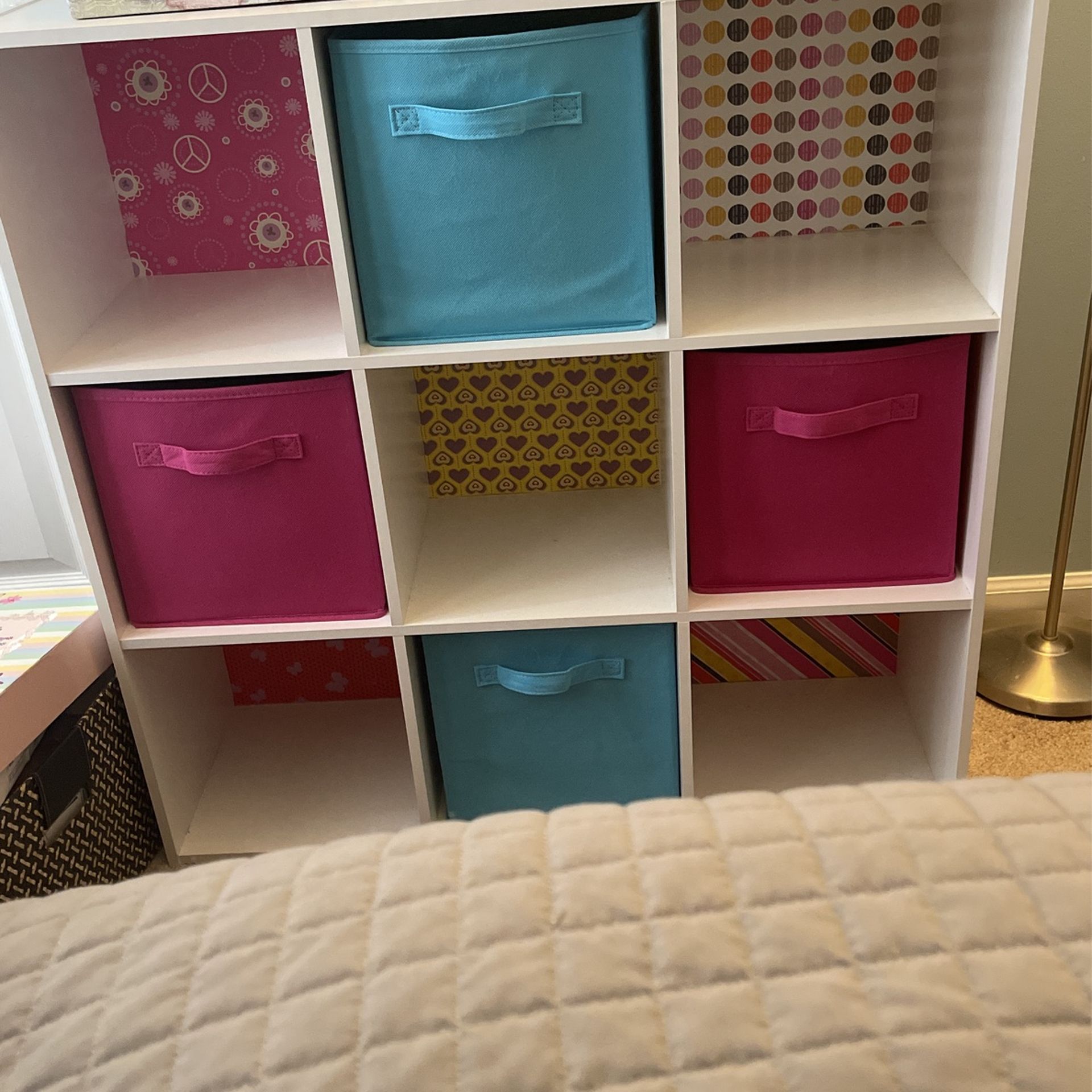 White Cube Shelf & Two Treasure Boxes