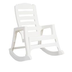 Adam Manufacturing White Resin Frame Rocking Chair 