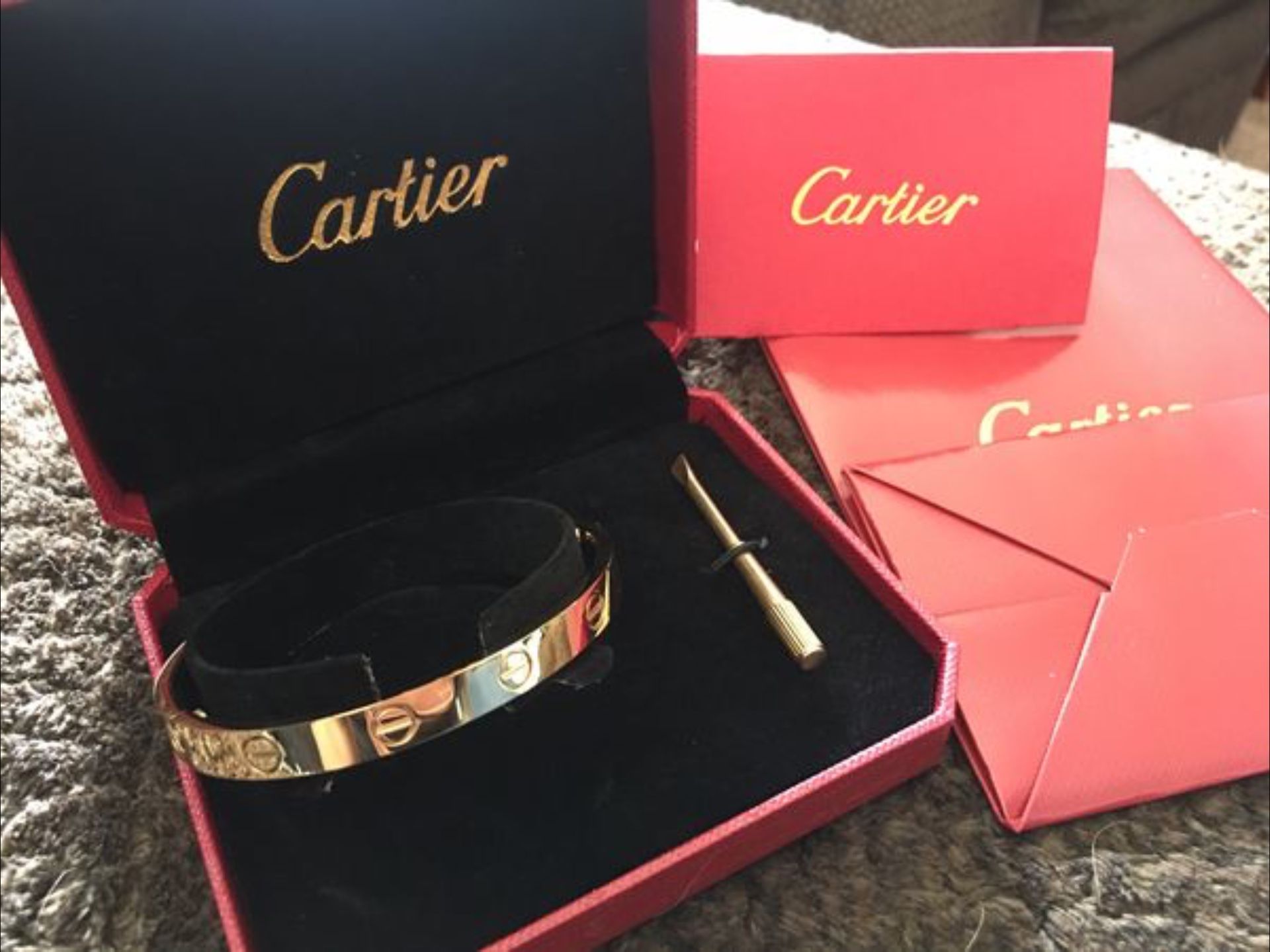 Cartier 18k Yellow Gold Love Bracelet size 16