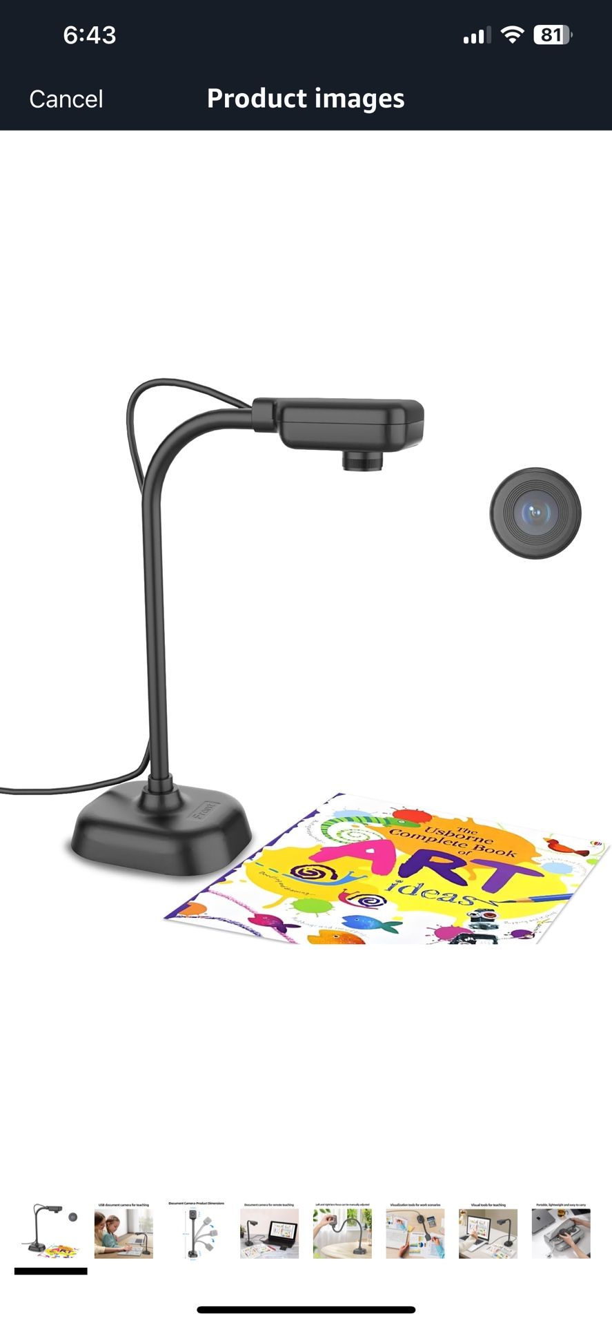 Document Camera for Teachers and Classroom, Gawervan USB Webcam/Doc Camera Built-in Mic— Mac OS, Windows, Chromebook Compatible for Live Demo, Web Con