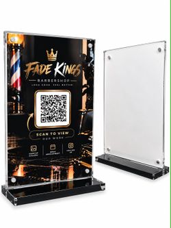 Custom Acrylic QR Code Stand for Businesses