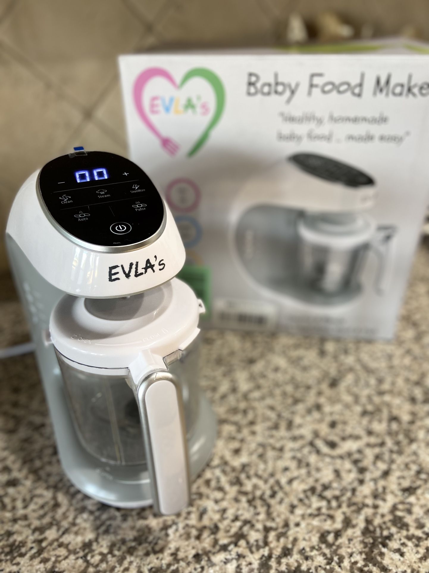 Evla’s Baby Food Maker - Steamer / Blender / Reuseable Food Pouches