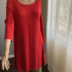 Women's Apt9 Small Red Cotton Tunic, NWT