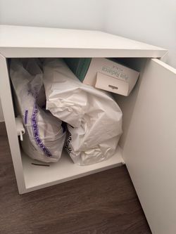 White Corner Cabinet with Door