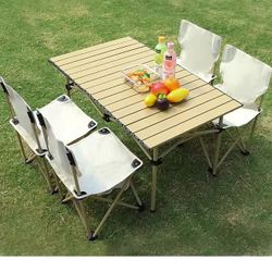 Camping Table With 4 Chairs Outdoors 