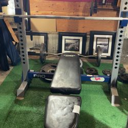 Bench Press Squat Rack Combo