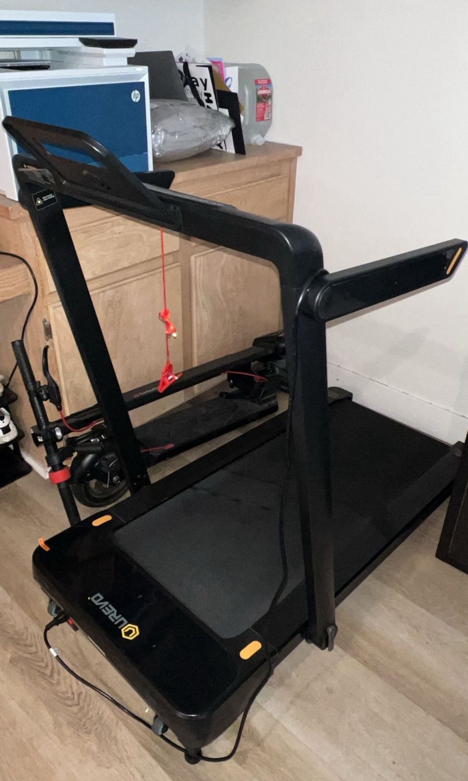 UREVO 2 in 1 Folding Under Desk Treadmill — 3 Level...