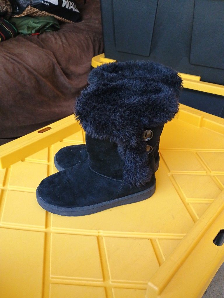 Girls Black Boots