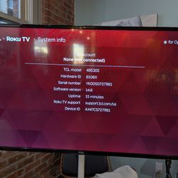 49" TCL ROKU TV 
