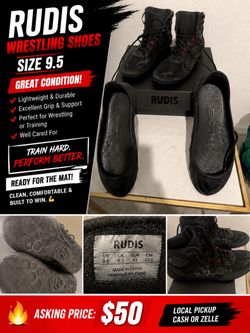 🔥 RUDIS Wrestling Shoes – Size 9.5 – Great Deal! 🔥