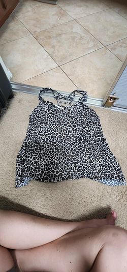 Leopard Tank Swimsuit Top Size 18
