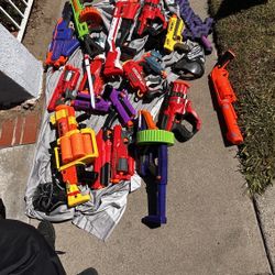 NERF GUNS FOR SALE – 22 USED NERF BLASTERS – $150 BUNDLE (NO DARTS) 
