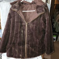 Womens Jacket, Size M, So Soft, Brown, By Iman