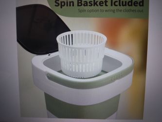 Portable Mini Washing Machine with Spin Basket