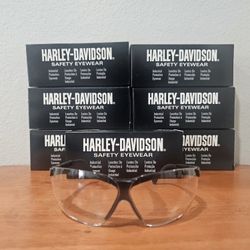 Harley Davidson Safety Eyewear Glasses HD601 Clear Lens Black Frame New In Box Made In USA $25 Each