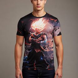 Men Dragon Ball Z Super Saiyan Goku T-shirt 