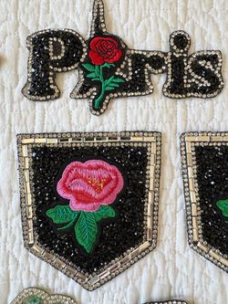 Cherry diamond Paris iron on patch’s