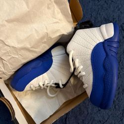 Royal Blue And White Jordan 12s (2025)