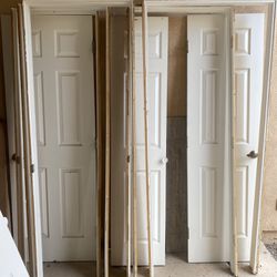 Interior doors w/hardware (some with frames) + closet doors