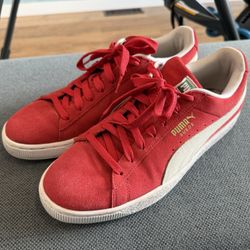 Red Puma Suede
