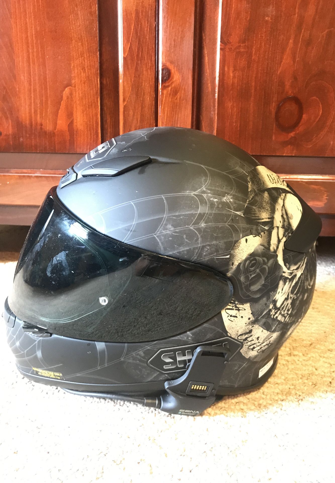 Shoei Brigand helmet size L with SENA