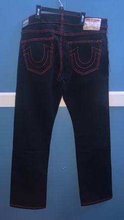 True religion, colored in black with red, size 34 Men,