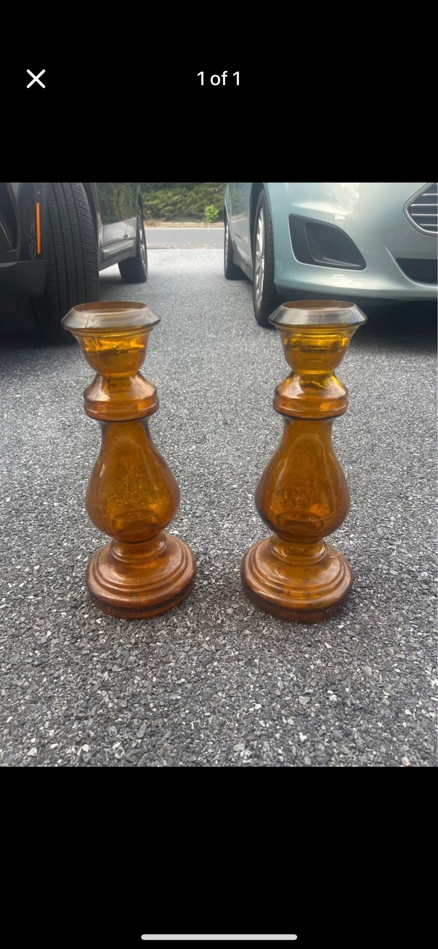 Glass candle Holders 