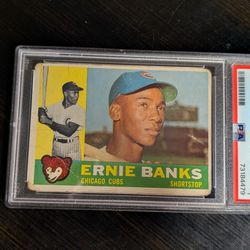 1960 Topps Ernie Banks Baseball Card Number 10 PSA 1