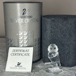 RETIRED 1989 Swarovski Crystal Owl With Box And COA🦉Please Read FULL Description Below🦉