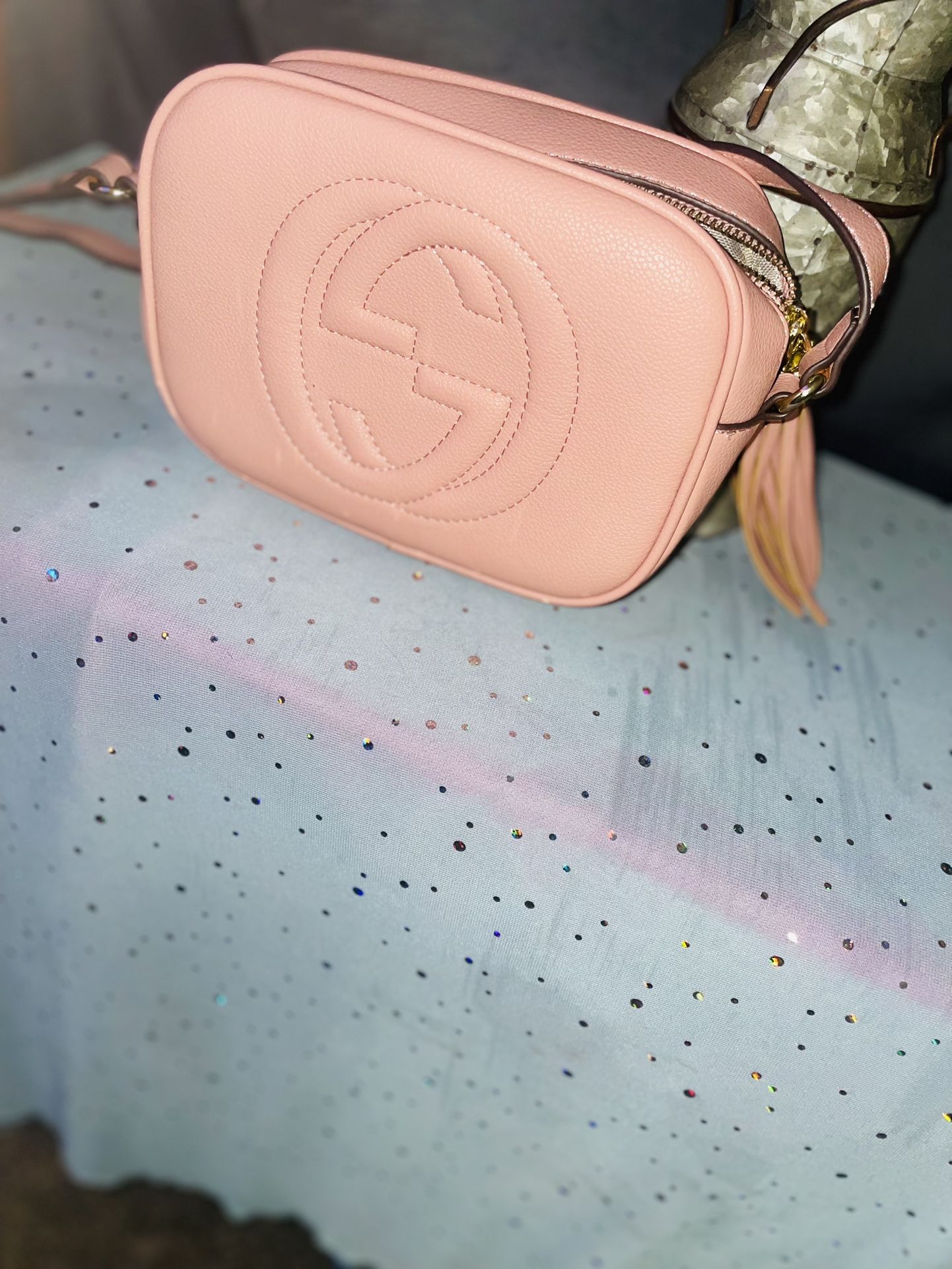Gucci Pink Leather Crossbody Bag