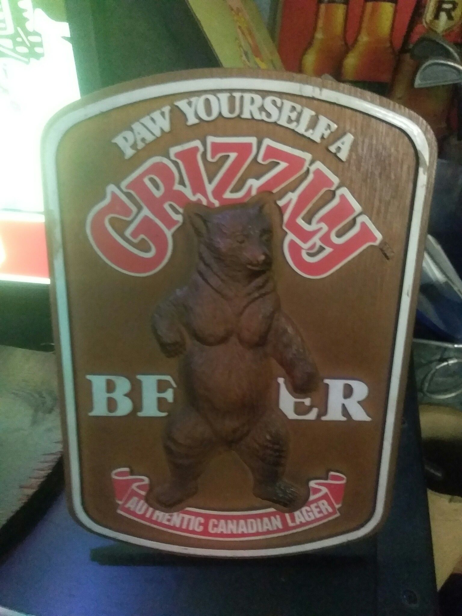 Grizzly beer display
