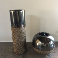 Beautiful Bronze Pair Of Candle Holders in Excellent Condition!