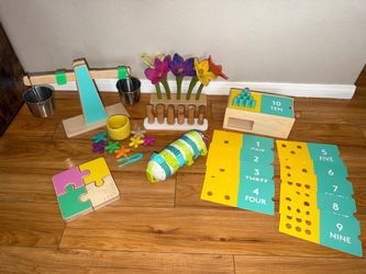 Lovevery Educational Toy Bundle: Scale, Flowers, Counting, Puzzle, etc