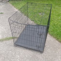 Used Dog Cage With Tray Folding Kennel Doghouse 