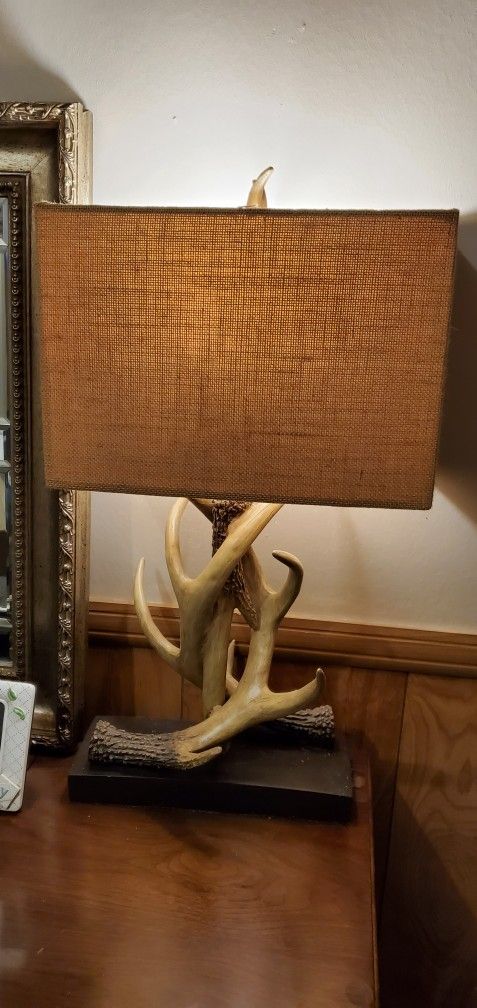 2 Deer Antler Lamps