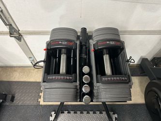Powerblock Sport EXP 5-70 lbs adjustable dumbbells, stand, and knurled handles