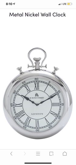 Brand New Nickel Wall Clock
