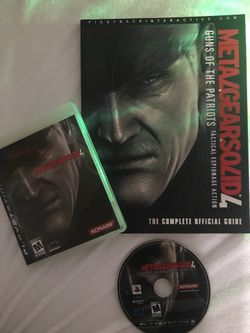 Metalgearsolid  4 Ps3 Game And Complete Official Guide