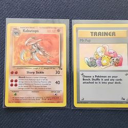 Pokemon Fossil Kabutops & Mr. Fuji. Excellent Condition!