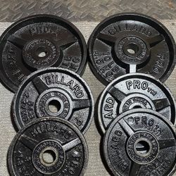 36 LBS Of Standard Plates 1” Hole