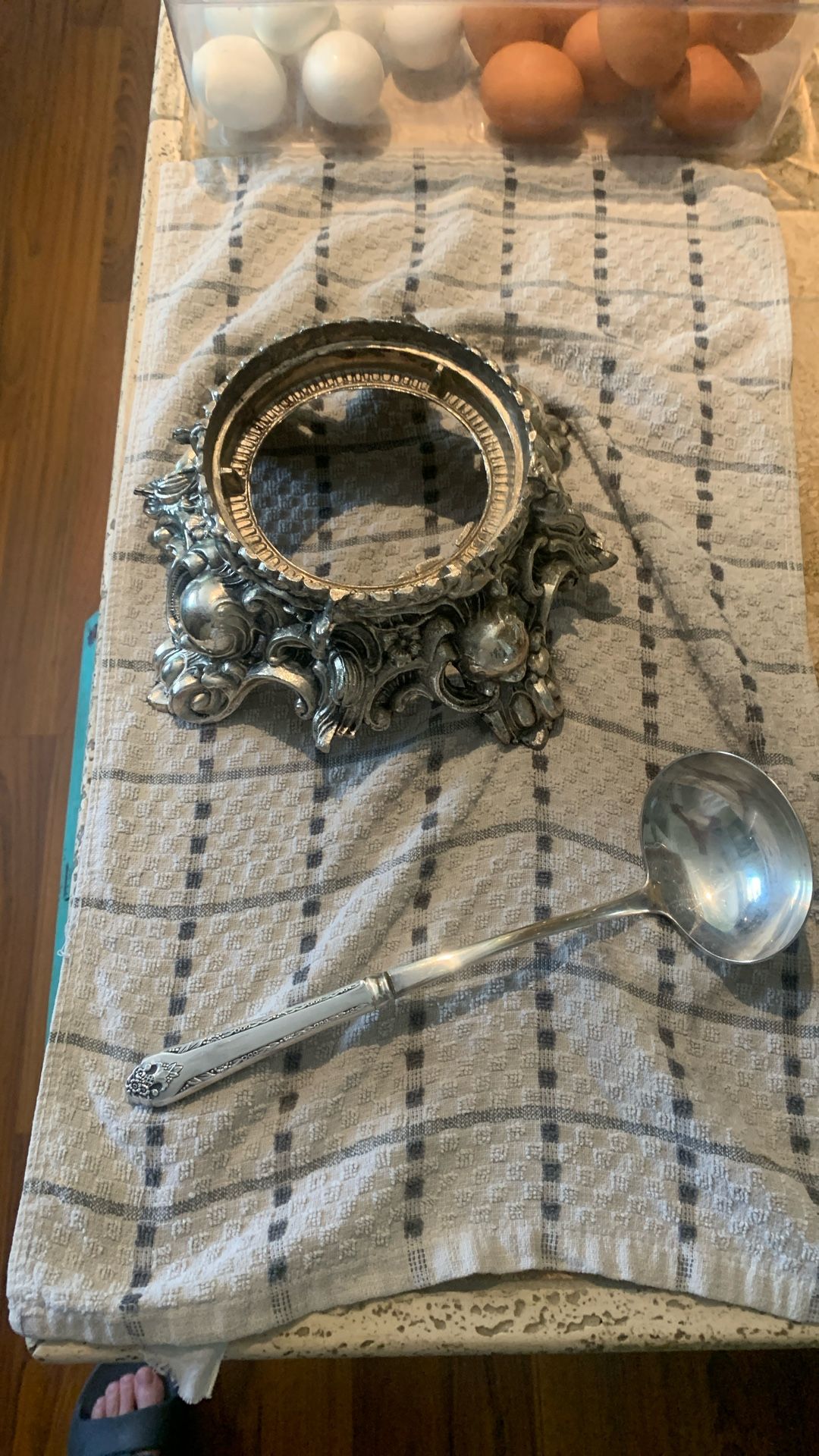 Plated Silver Base with Ladle