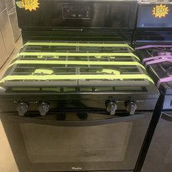 Whirlpool 4 Burners Gas Stove In Black Working Perfectly 4 Months Warranty 