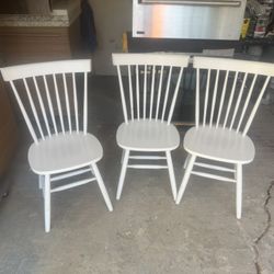 Three White Chairs 