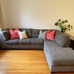L Shape Marleton 2 Piece Comfy Couch Sectional With Chaise