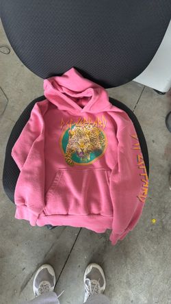 Girls  Def Leppard Pink Graphic Hoodie