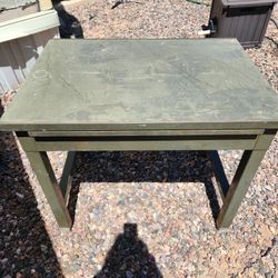 Steel.  Green Writing Desk 