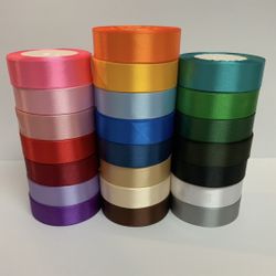 1” Satin Ribbon 25 Yards Rolls..10x$25.