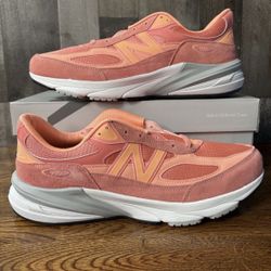 New Balance 990v6 Made in USA U990SR6 Sunrise Rose White Brand New Men’s Size 10