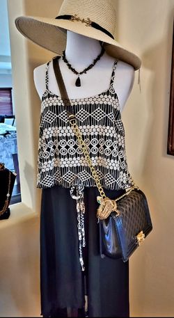 Long Black And White Dress